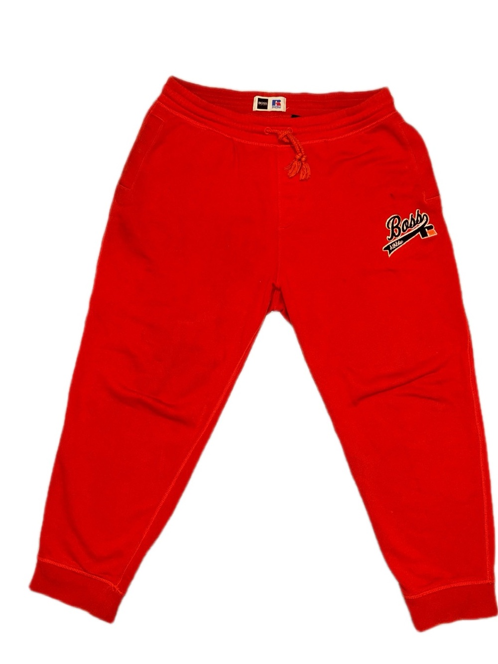 Hugo Boss+Russell Red Men's Joggers with Script Patch